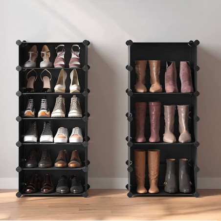 Zapatero Modular 10 compartimentos organizador ahorro de espacio en PVC