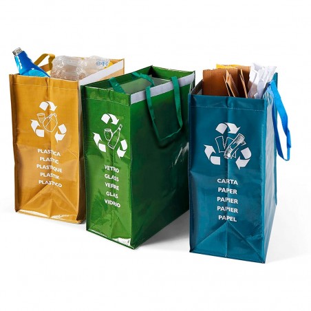004620 Bolsas de colores para reciclar SET 3 Pzs armario autoportante selectiva