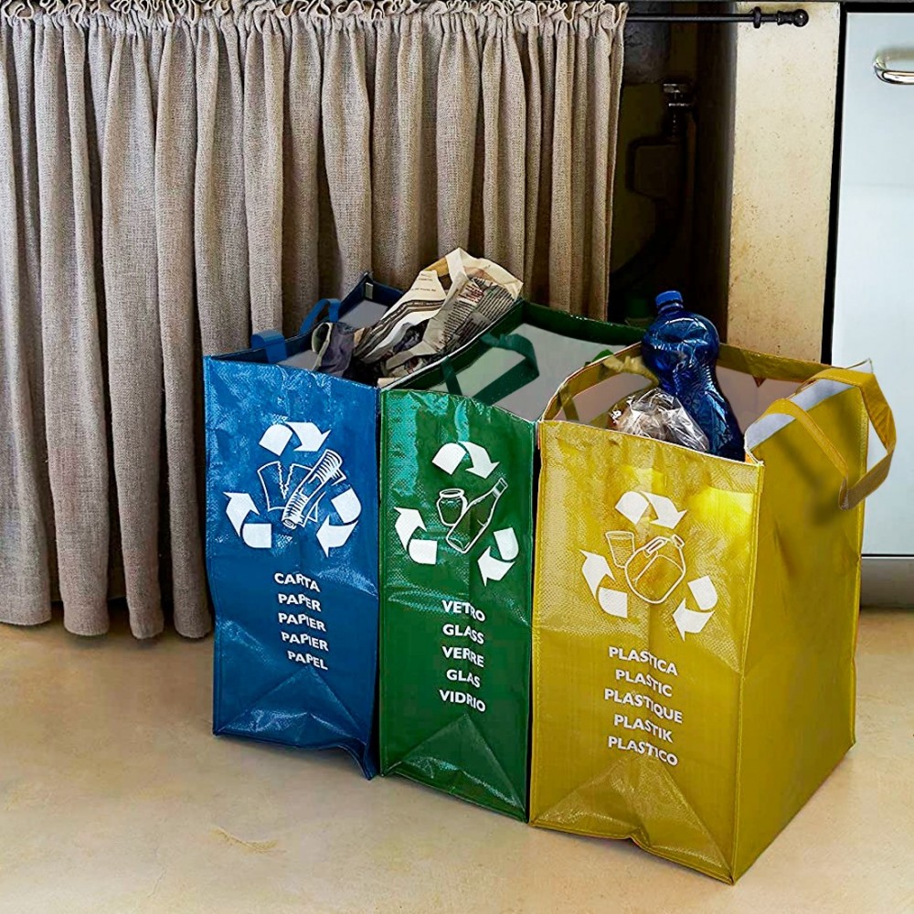 004620 Bolsas de colores para reciclar SET 3...