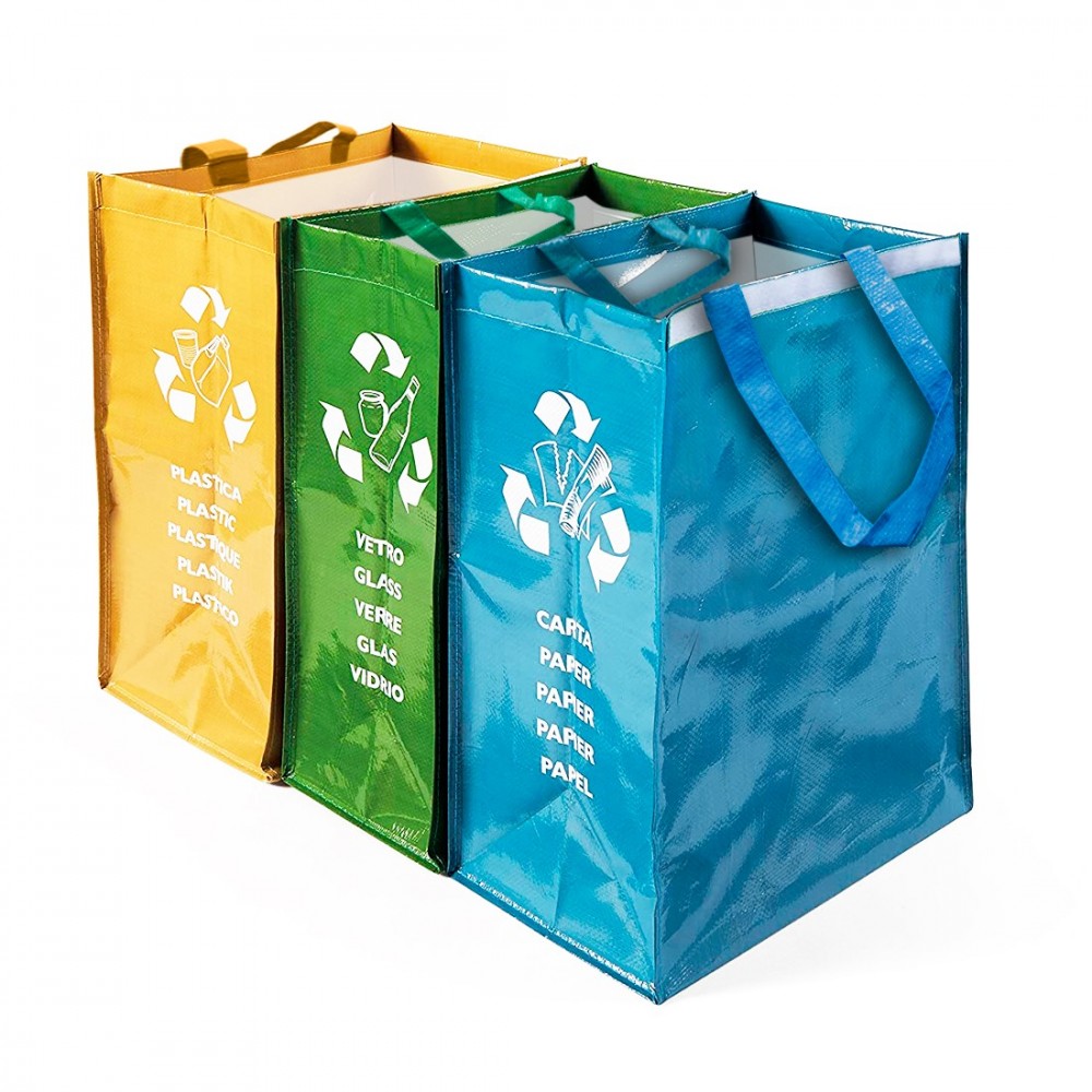 004620 Bolsas de colores para reciclar SET 3...