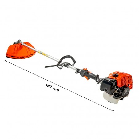 Desbrozadora de gasolina KRAFTROYAL motor 2T arranque manual 25,4 cc 1,0 HP