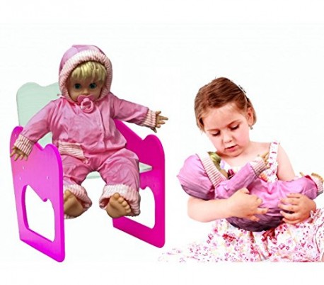 Bebé muñeco con chupete en rosa y azul - Juego y juguete infantil para niño y niña LINEA CIGIOKI 