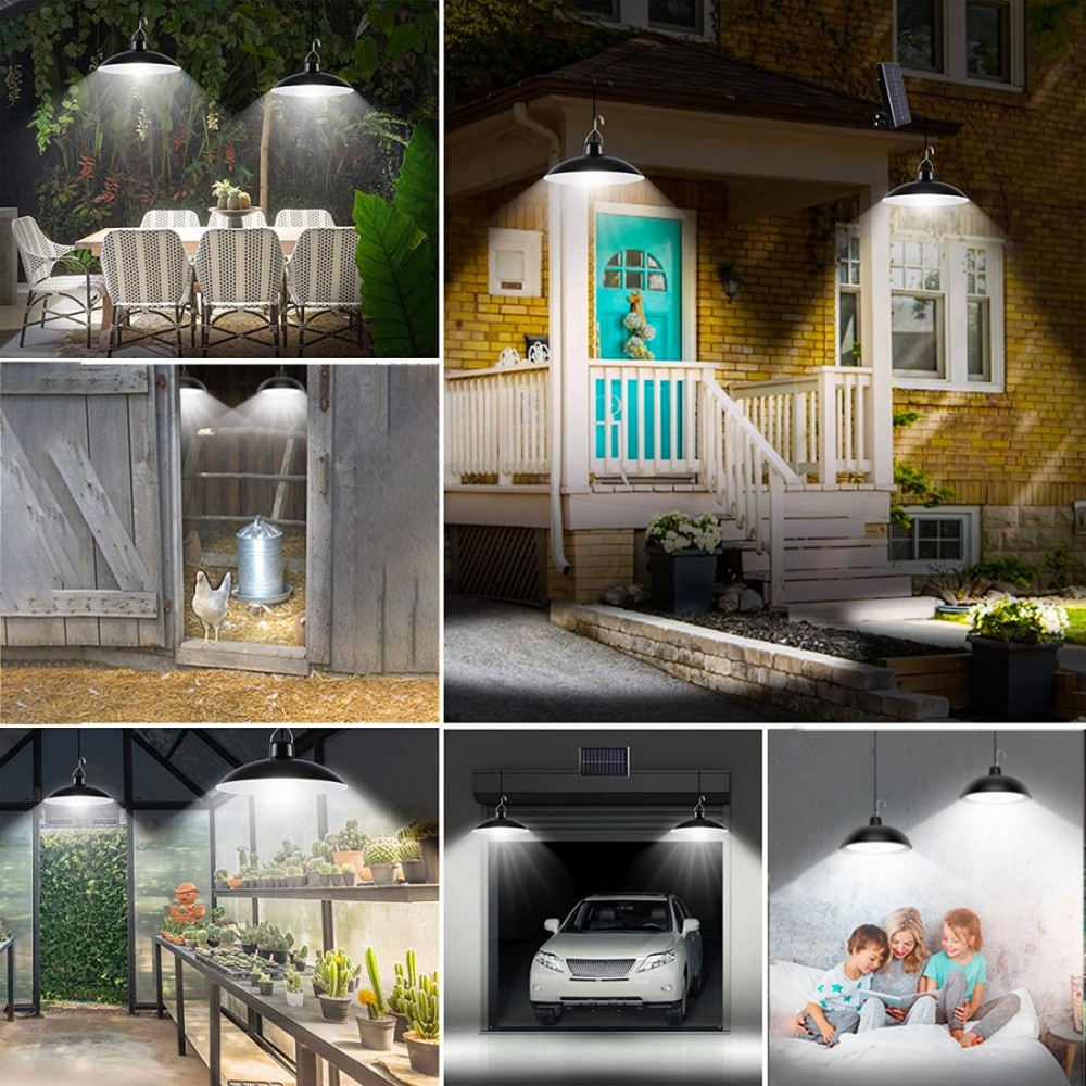 Lámparas de suspensión solares con panel solar...