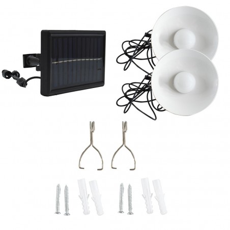 Lámparas de suspensión solares con panel solar para interiores y exteriores