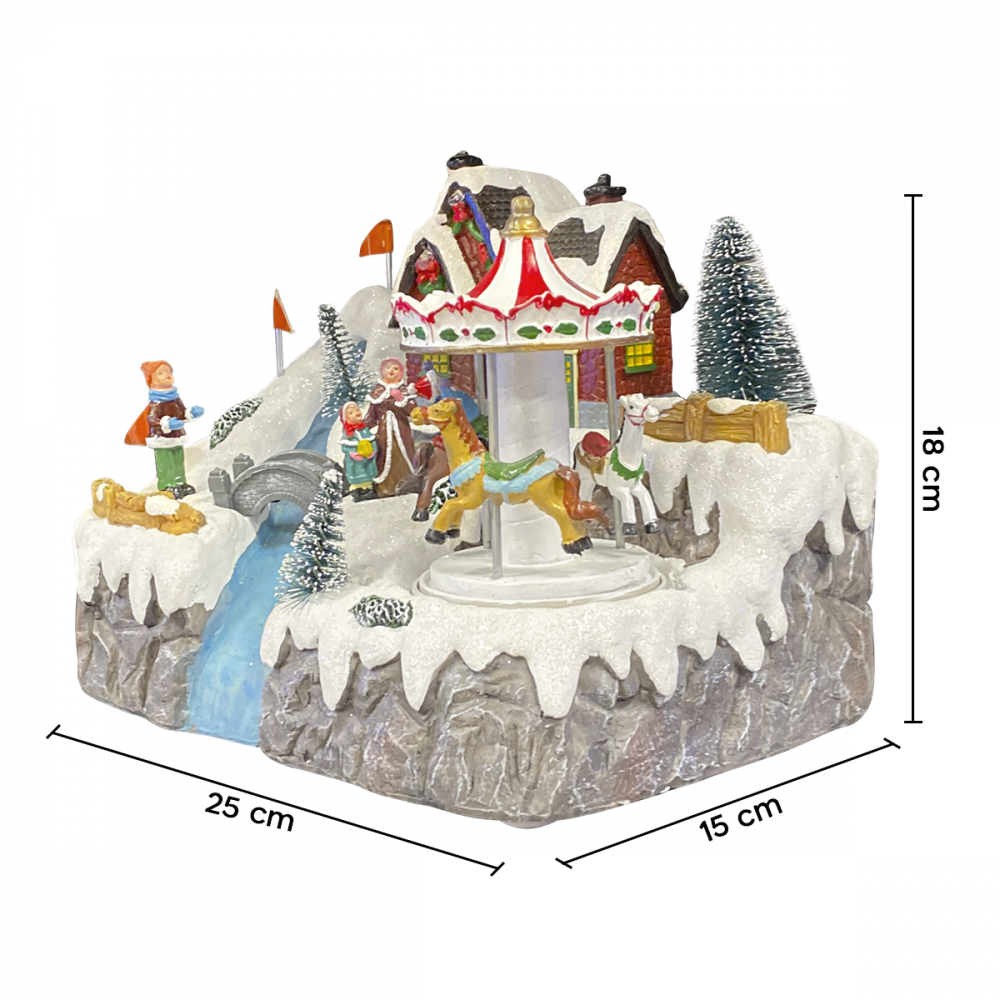 361075 Aldea navideña 24x15x18cm decoración con...