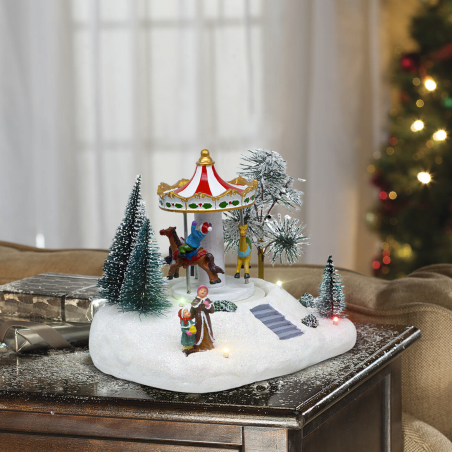 Carrusel 19x14x15cm 361068 Decoración con Luces, Música y Movimiento