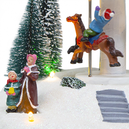 Carrusel 19x14x15cm 361068 Decoración con Luces, Música y Movimiento