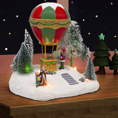 Globo Aerostático 19x14x19 cm 361067 Decoración con Luces, Música y Movimiento