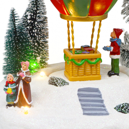 Globo Aerostático 19x14x19 cm 361067 Decoración con Luces, Música y Movimiento