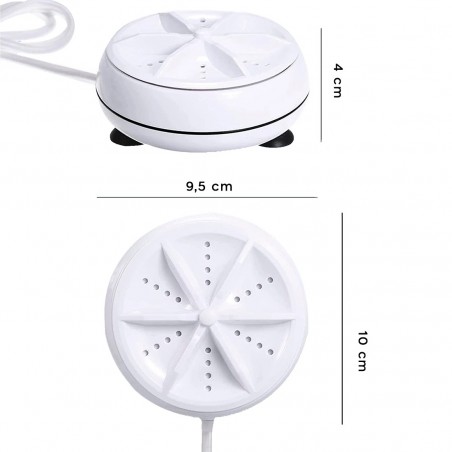 188322 Mini lavadora giratoria de viaje de turbina ultrasónica portátil