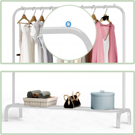 Perchero autoportante 210955 Multifuncional con estante de almacenamiento