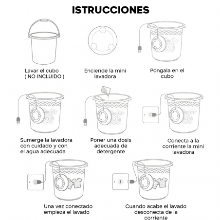 188322 Mini lavadora giratoria de viaje de turbina ultrasónica portátil