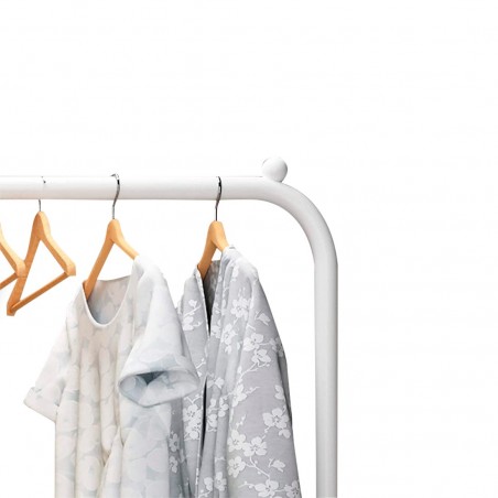 Perchero de barra doble 210962 multifunción con estante de almacenamiento