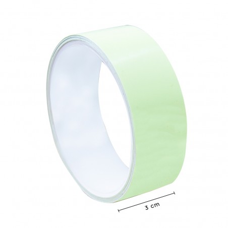 Cinta luminosa brilla en la oscuridad 3cmx3mt 00129 Adhesivo verde fluorescente