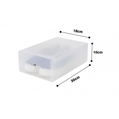 10 uds. caja transparente de almacenamiento organizador para ahorrar espacio