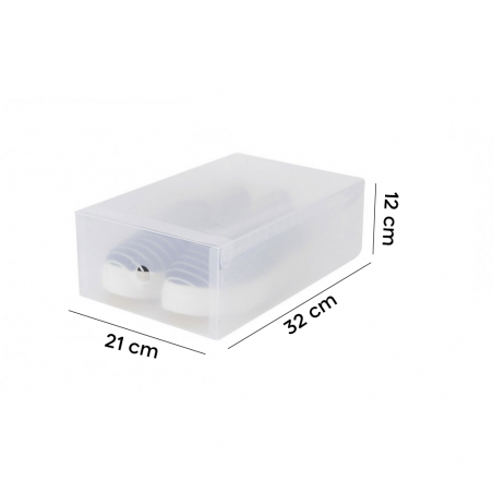 20 uds. caja transparente de almacenamiento organizador para ahorrar espacio