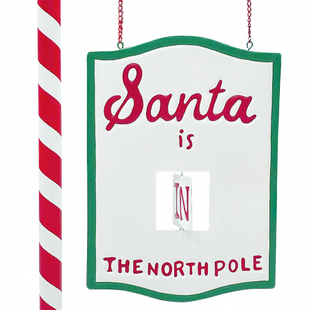 Cartel Papá Noel rojo 45x15x77cm 436003 Decoración navideña Papá Noel