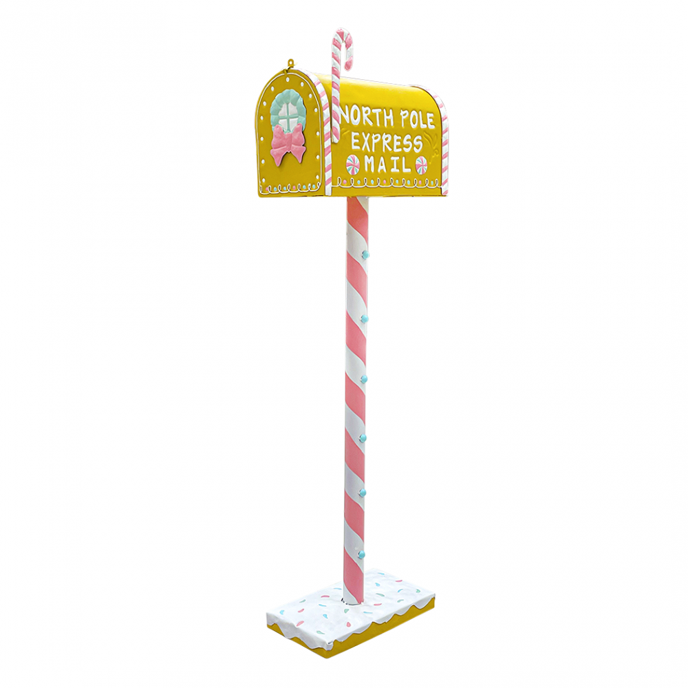 Buzón de Papá Noel 106H cm Candy Gold 436001 Decoración navideña