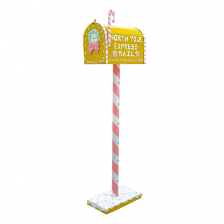 Buzón de Papá Noel 106H cm Candy Gold 436001 Decoración navideña
