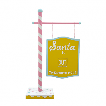 Cartel Santa Rosa 45x15x77cm 436004 Decoración Navideña Caramelo Navidad