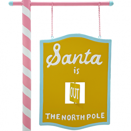 Cartel Santa Rosa 45x15x77cm 436004 Decoración Navideña Caramelo Navidad