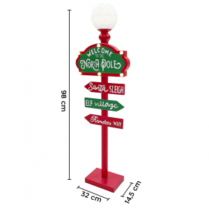 Cartel direcciones Papá Noel 436015 Adorno navideño rojo... 2