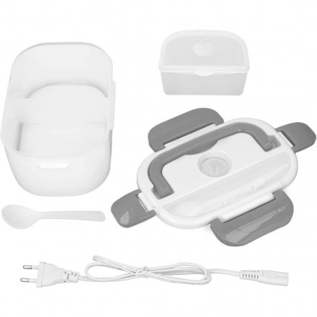 Calentador eléctrico 820442 40W fiambrera portátil con cubierto y compartimentos