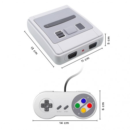 Super Mini SFC 496060 Consola videojuegos retro para 2 jugadores con 620 juegos