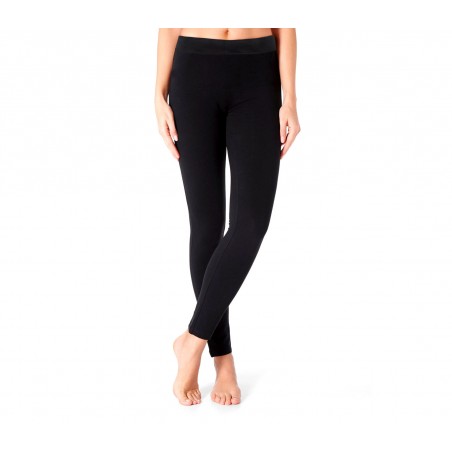 2 uds Leggings mujer térmico polar ZERO DEGREES negro con felpa sin costuras