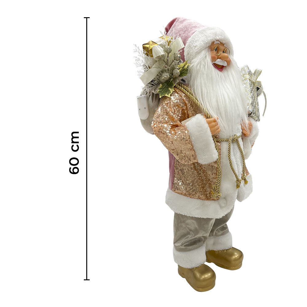 Papá Noel con Purpurina Rosa 144294 Decoración...