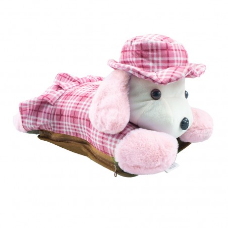 Bolsa de agua caliente eléctrica perro de peluche 439001 recargable con bolsillo