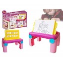 Mesa multifunción BARBIE 2119 (dibujo + cálculos matemáticos) color rosa - Juguete infantil para niño y niña