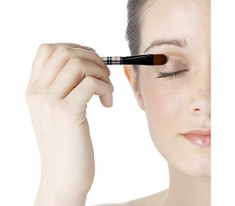 Set de brochas y pinceles de maquillaje (5 piezas - con motivo ESCOCÉS) en práctico estuche