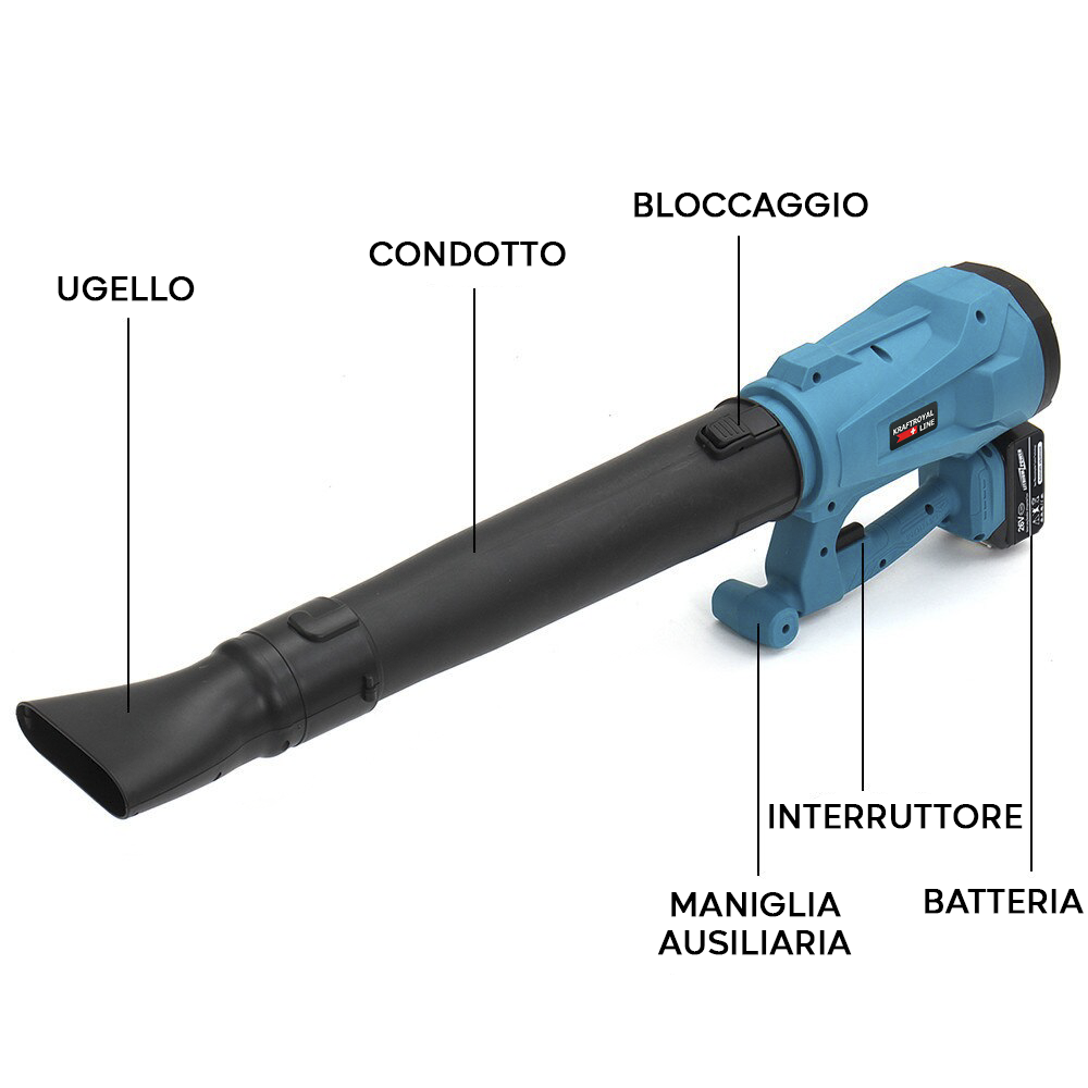 Soplador a batería KRAFTROYAL QOF3011...