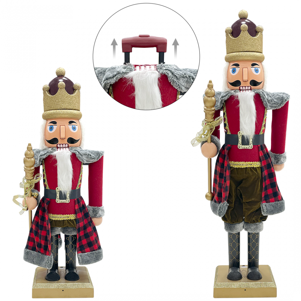 Soldado Cascanueces 392075 rojo escocés 160H cm...