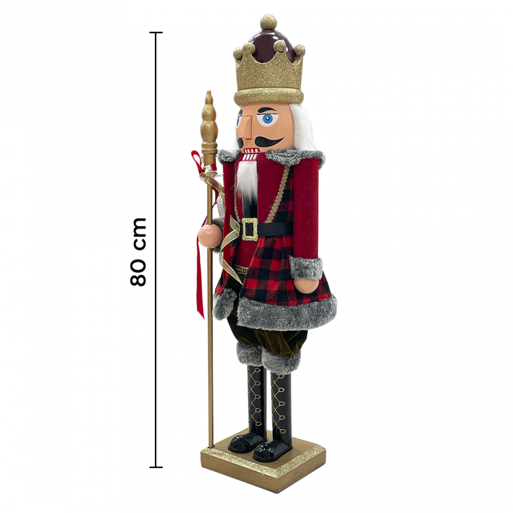 Soldado cascanueces 392077 rojo escocés 80H cm...