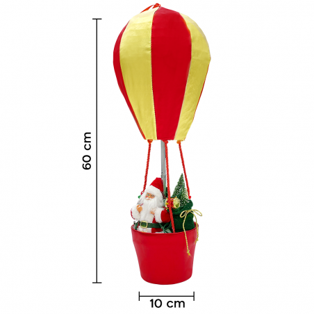 Globo papa noel 392020 adornos navideños 60H cm con luces y sonidos