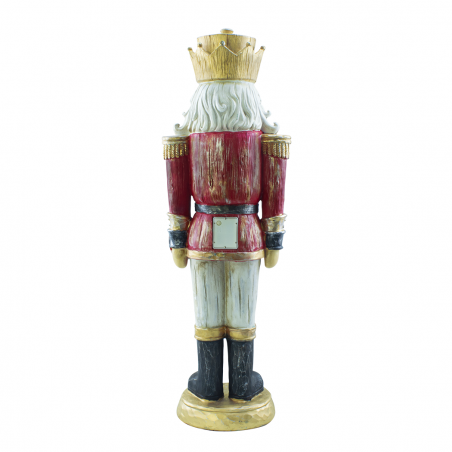 Cascanueces de navidad soldado rojo H92cm 436017 Poliresina con mini luces