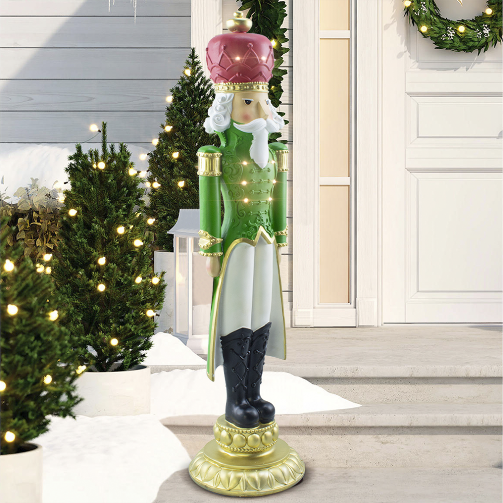 Soldado cascanueces de navidad Verde H91cm...