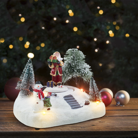 Pueblo Navideño 477279 Carrusel Navideño Luces Sonidos y Movimiento 19X14X15 cm