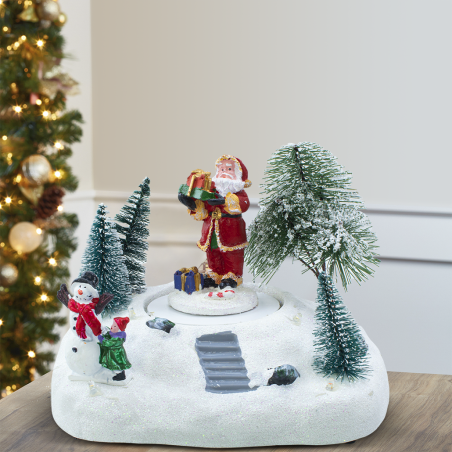 Pueblo Navideño 477279 Carrusel Navideño Luces Sonidos y Movimiento 19X14X15 cm