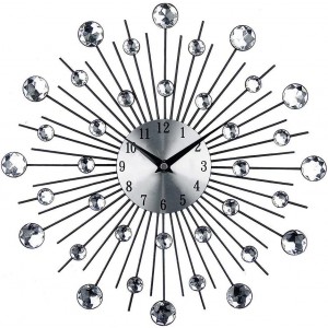 Reloj de Pared 539312 Metal 30cm con Bolas de Cristal...
