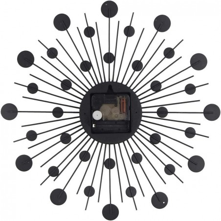 Reloj de Pared 539312 Metal 30cm con Bolas de Cristal Decoración Hogar