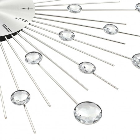 Reloj de Pared 539312 Metal 30cm con Bolas de Cristal Decoración Hogar