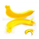 Porta-plátanos con tenedor (color amarillo)