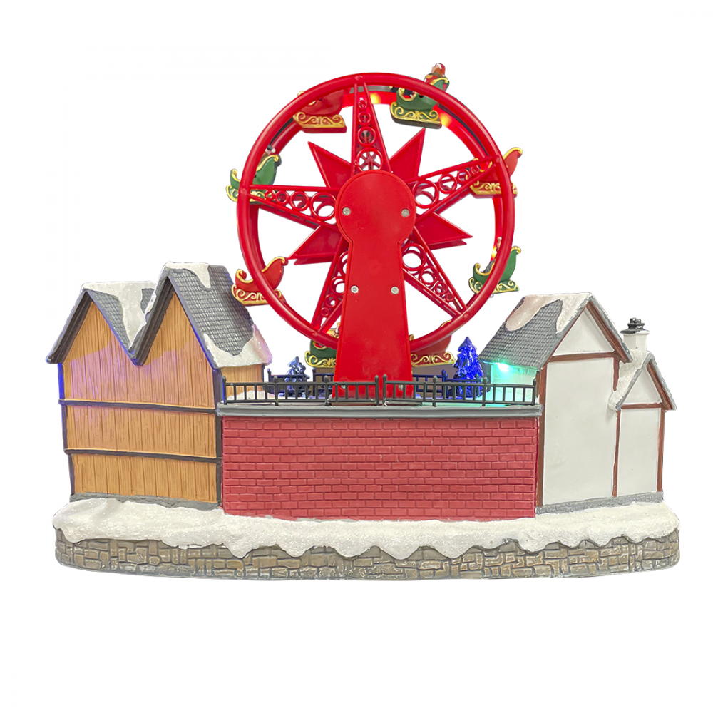 Pueblo con noria 40x21x31cm 367008 Decoración...