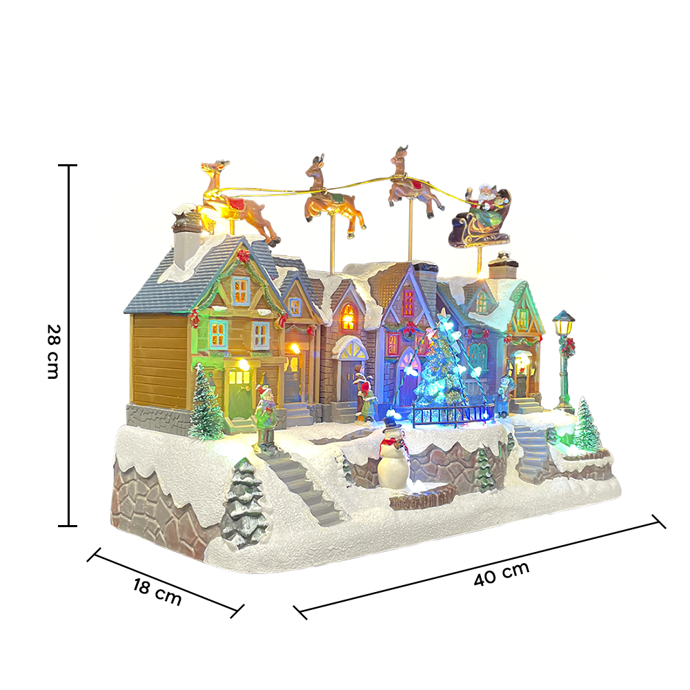 Pueblo navideño y trineo 367011 con Luces,...