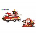 Juego de construcción con motivo de BOMBEROS set de 190 PZ con 2 personajes incluye camión y escalera extensible M38-B3000 Juego de construcción con motivo de BOMBEROS set de 190 PZ con 2 personajes incluye camión y escalera extensible M38-B3000