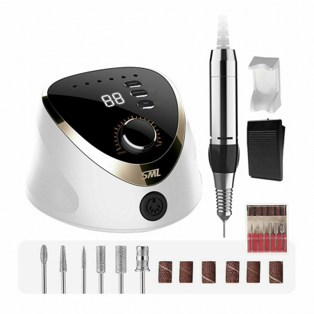 Fresa de uñas SML 020139 Fresa taladro 35000 revoluciones con pantalla LED