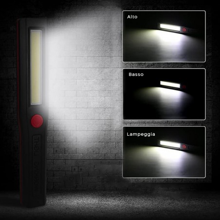 Mini linterna de camping COB LED lámpara luz de emergencia con imán